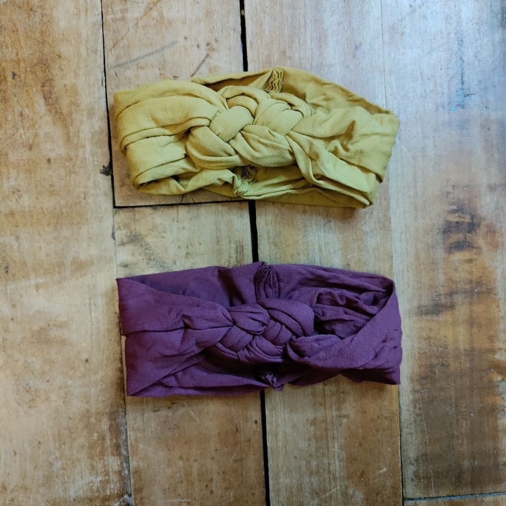 Baby girl headbands celtic knot handmade nylon bundle 2 holiday Christmas